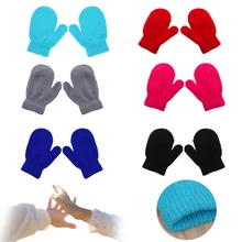Unisex Knitting Warm Soft font b Gloves b font font b Kids b font Boys Girls