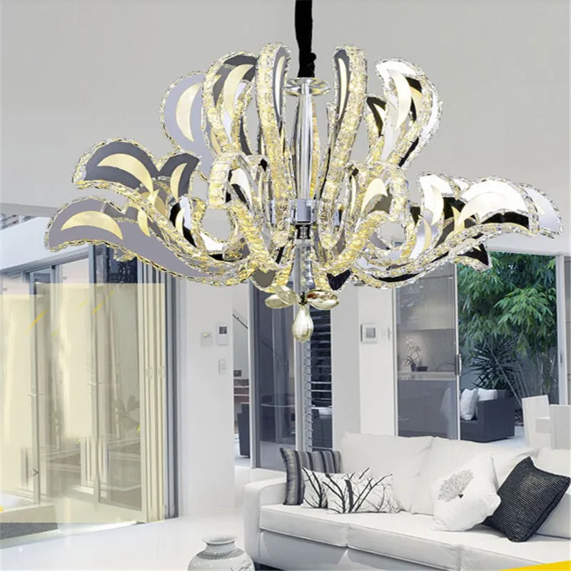 Buy Art Deco Luxury Large Led Crystal Chandelier For