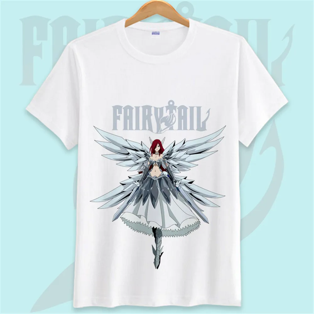 Cosplay&Ware [0]T-shirts Fairy Tail Cosplay T Shirt Black O-neck Short Sleeve Costumes Magical Tops Tees Adult Kid -Cosplay&Ware anime Shop