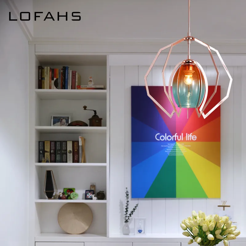 LOFAHS креативная Современная подвесная светодиодная люстра лампа с регулируемой