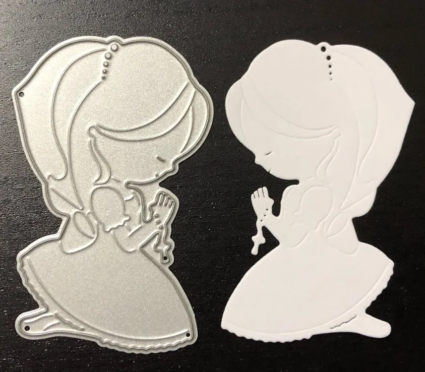 

Ufurty Metal Cutting Dies Cute boy girl Stencils for Scrapbook DIY Photo Album Paper Card Decorative Craft Embossing New