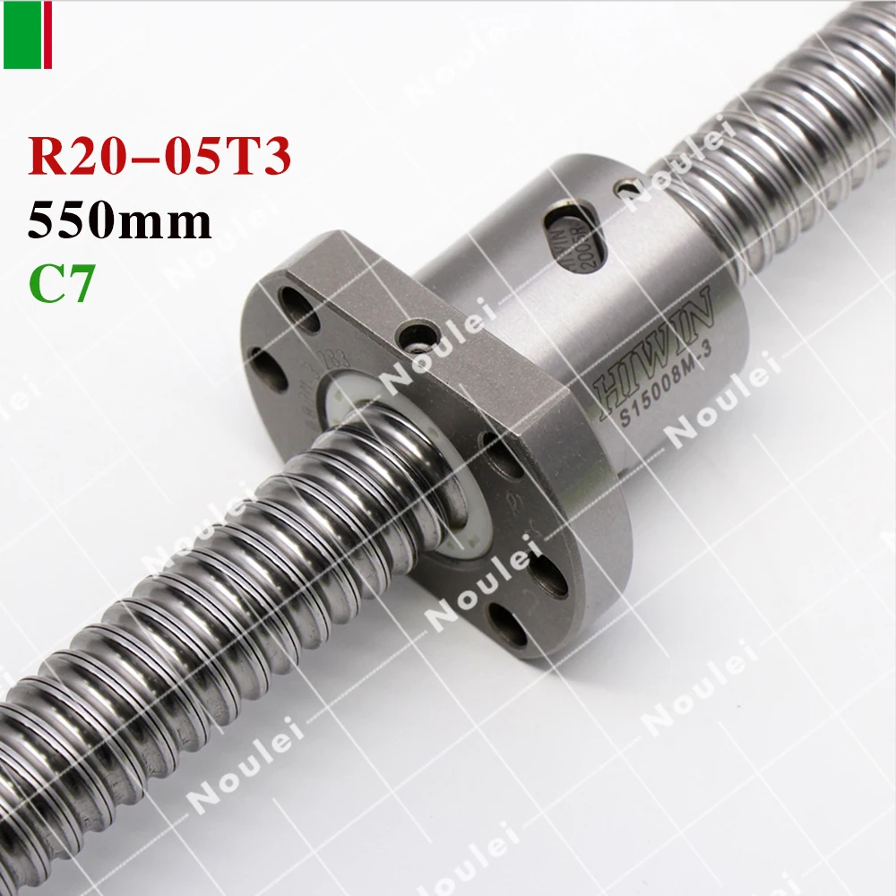 

FSI cnc HIWIN ballscrew 2005 500mm ball screw 5mm lead with R20-5T3-FSI ballnut