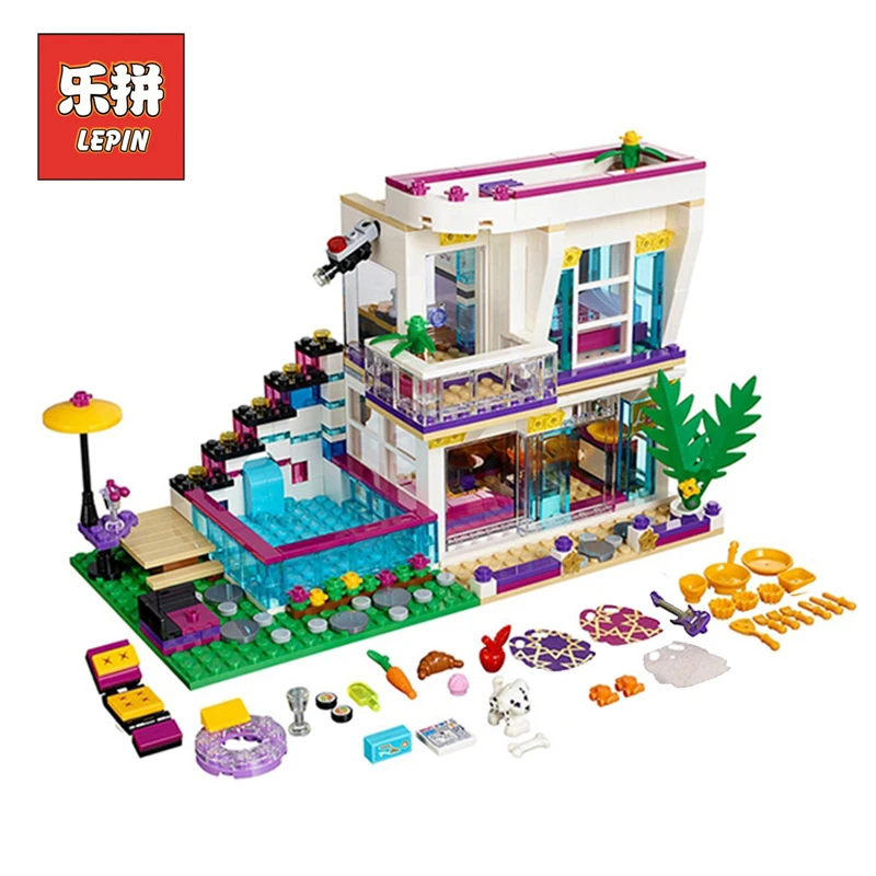 lepin Building Block 10498 Compatible legoing Friends Livi's Pop Star House 41135 Emma Mia Figure Educational Toy For Children lepin Building Block 10498 Compatible legoing Friends Livi's Pop Star House 41135 Emma Mia Figure Educational Toy For Children