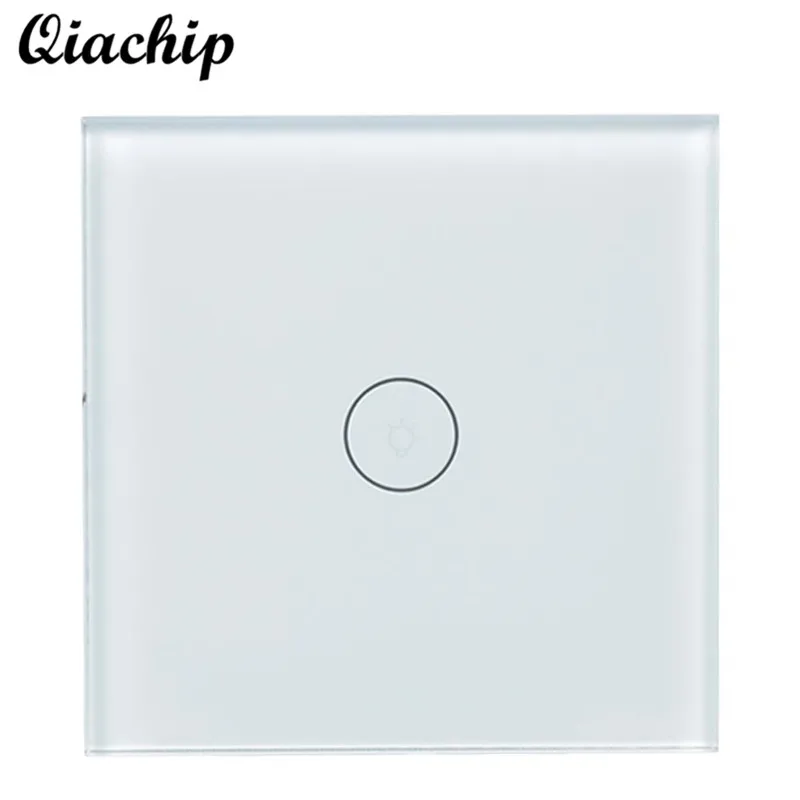 

QIACHIP EU Plug 1 CH Wall WiFi Wireless App Control For Smart Home Touch Switch Work With Amazon Alexa Control Switch Light LED