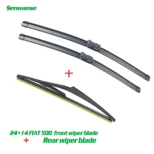 Senwanse Front and rear Wiper Blades For FIAT 500 2007-2016 High quality Windshield Windscreen wiper 24
