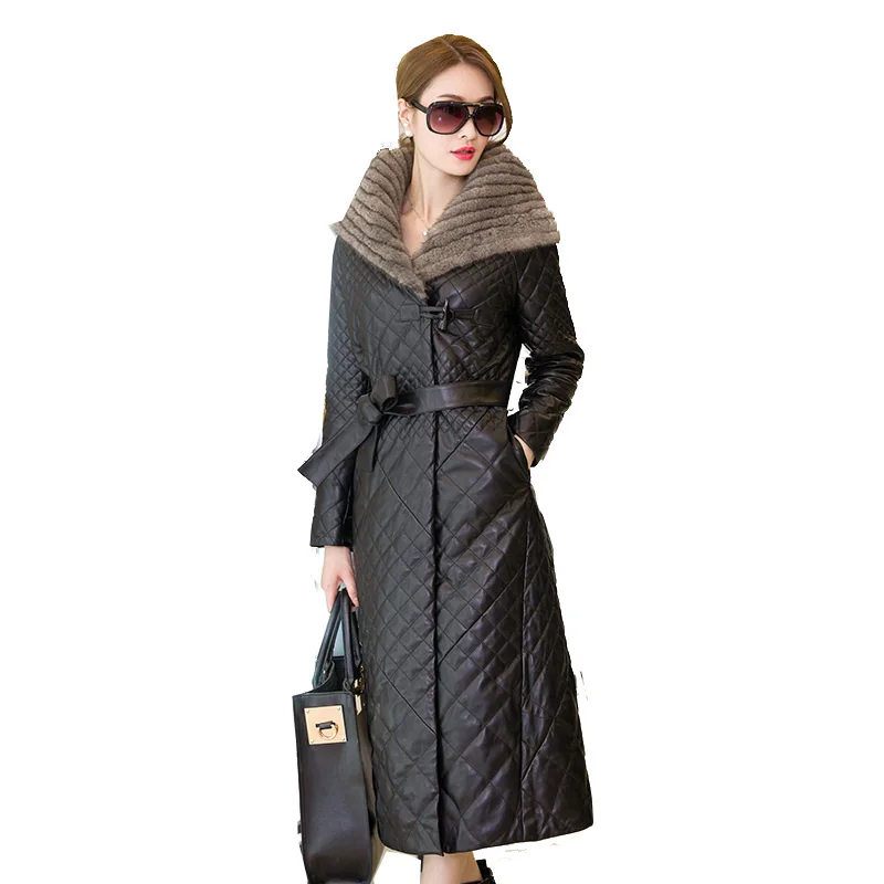 Plus size 5XL 2018 New Fashion Winter Warm Faux Sheepskin Coat Women's Down Leather Jacket Black Outerwear Winter Down Jackets Plus size 5XL 2018 New Fashion Winter Warm Faux Sheepskin Coat Women's Down Leather Jacket Black Outerwear Winter Down Jackets