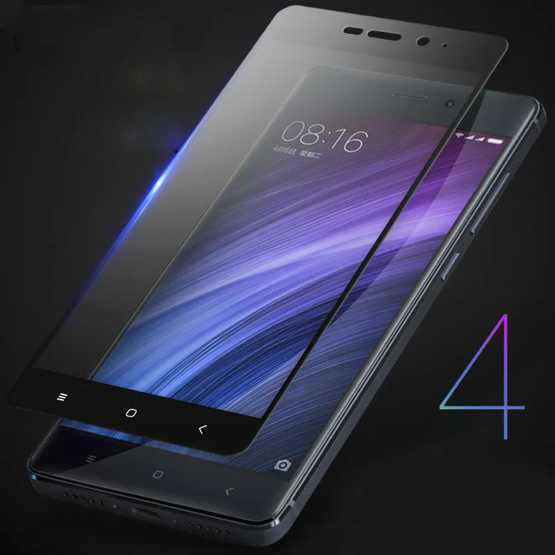 

hard edge 3d tempered glass for xiaomi redmi 4 4x 4pro protective glass tempered screen protector glass for xiaomi redmi note 4x
