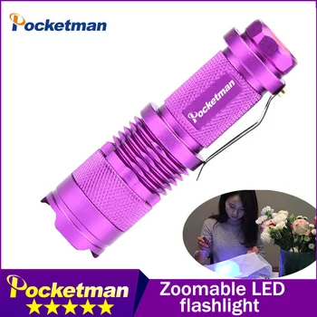 

ZK50 New Fashion Fluorescent agent Detect uv flashlight led lamp 365nm purple Violet Light Torch penlight Facial Mask uv Lamp