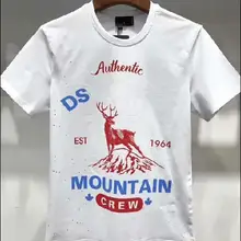 DSENQI новая DSQ футболка принт "Кленовый лист" унисекс Повседневная летняя модная крутая футболка DT511