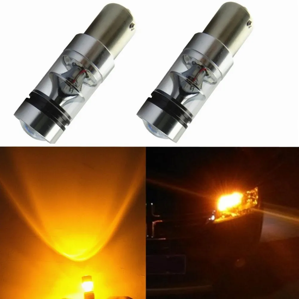 2 шт. 75 Вт Высокая мощность CREE чип 1156 BA15S 1141 7506 1004 Желтый Янтарный светодиодный