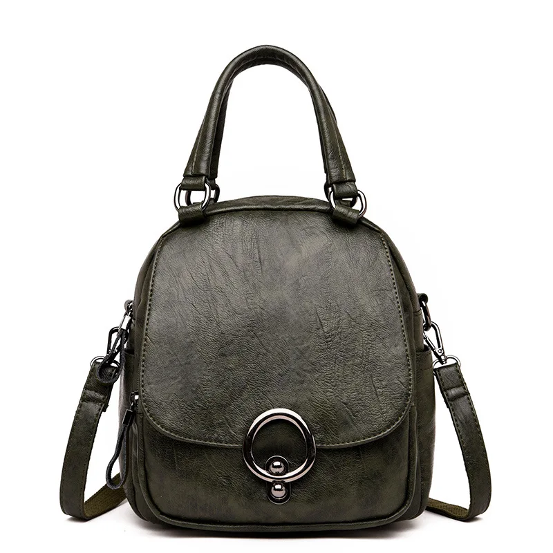 Women Backpack Leather Girls School Bags Fashion Shoulder Bag Mochila Designer Travel Casual Multi-function | Багаж и сумки