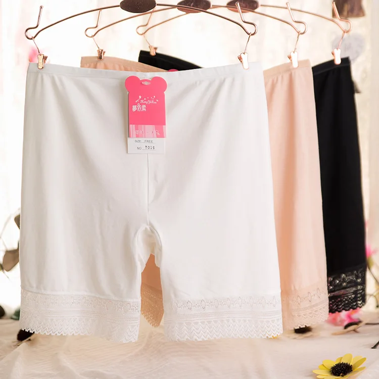 Women Safety Short Pants Elastic Anti Chafing Lace Comfortable Panties