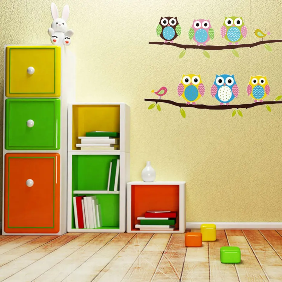Owl Wall Stickers For Kids Rooms A16 (7)