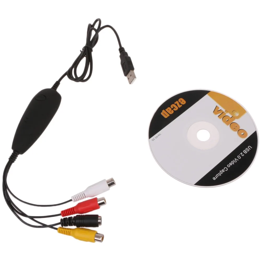 

EZCAP172 USB Video Capture Audio Grabber VHS TV Game Player To PC DVD Maker For Win10
