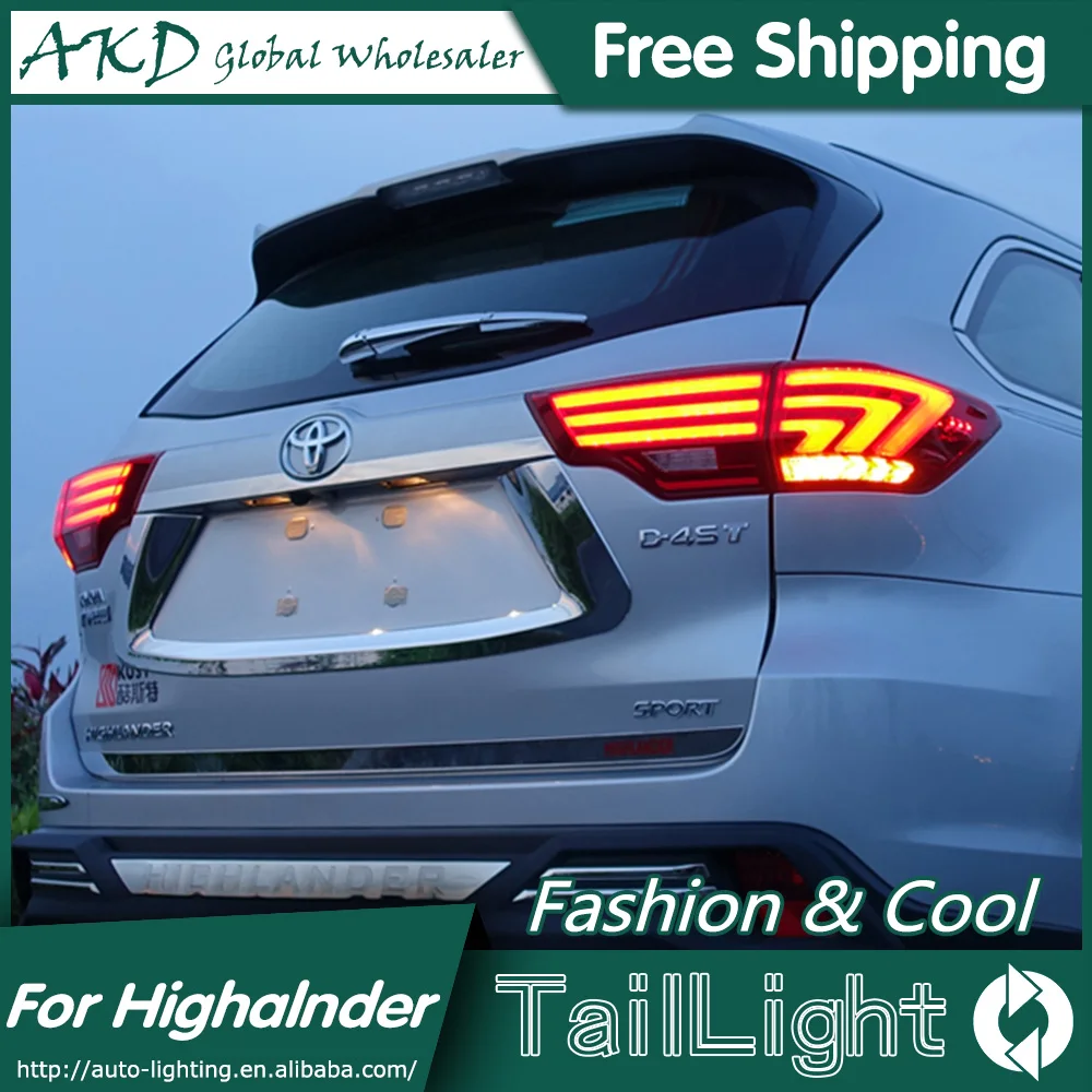 Car Styling for Toyota Highlander Tail Lights 2015 New Highlander LED