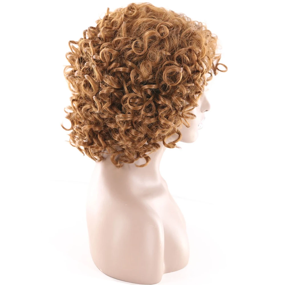 Парики из синтетических волос Kinky Curly высокая температура волокно X TRESS смешанный