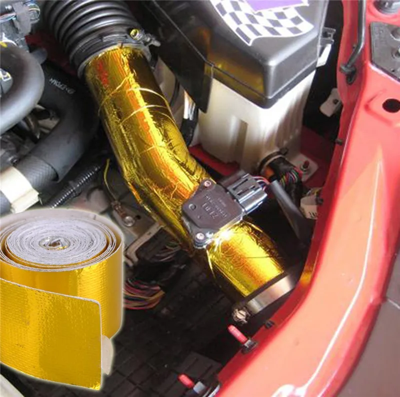 5cm * 5M Reflect A Gold Thermal Tape Intake Wrap Reflective Heat