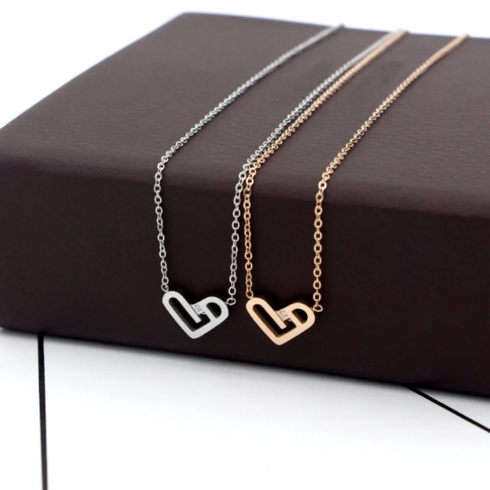 Stainless Steel Heart Shape Love Pendant Necklace | Украшения и аксессуары