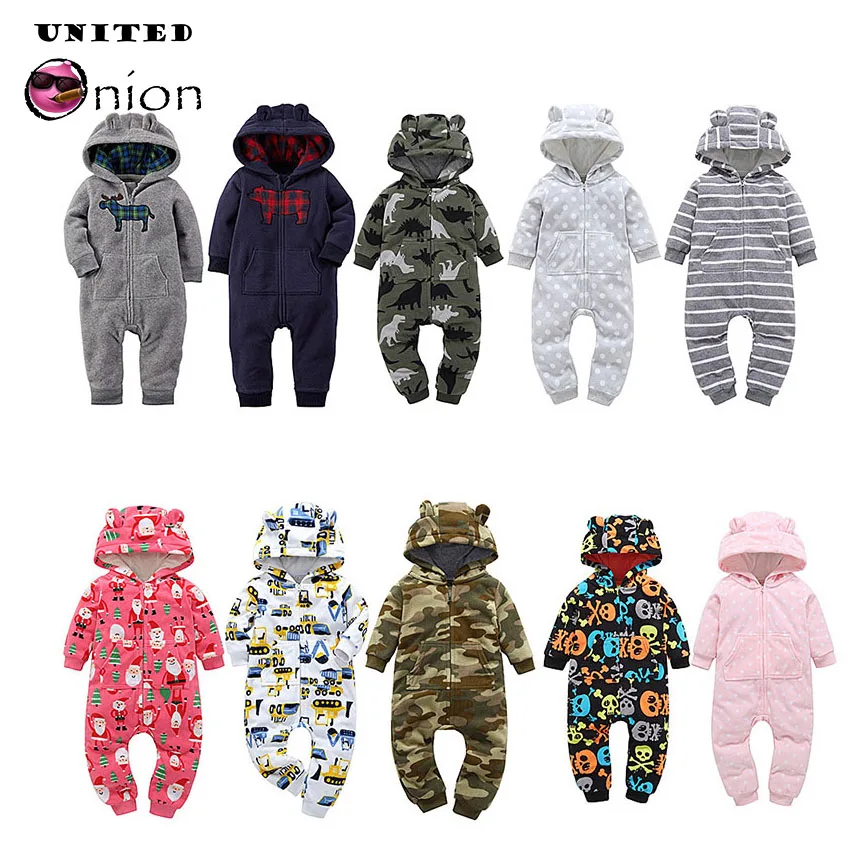 Baby Girl Boy Romper Jumpsuit Hoodie Outfit Squishy Long Sleeve Creepers Kids Bodysuit Clothes