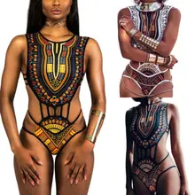 Африканский принт, этнический стиль бикини, купальник для женщин, этнический цветочный бикини, купальный костюм, пляжная одежда, монокини, бандаж