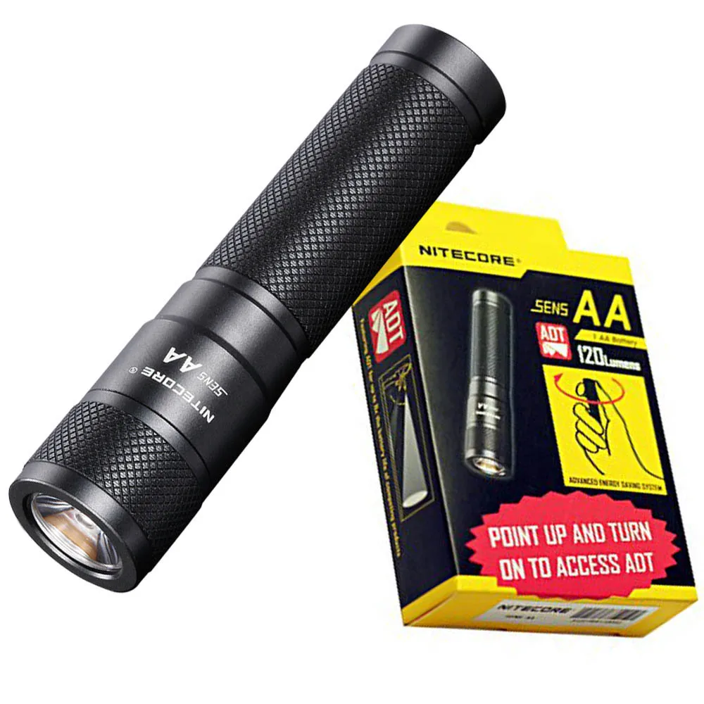 Nitecore Sens Mini AA LED Flashlight with Active Dimming Uses AA SENS AA Black 120 lm 