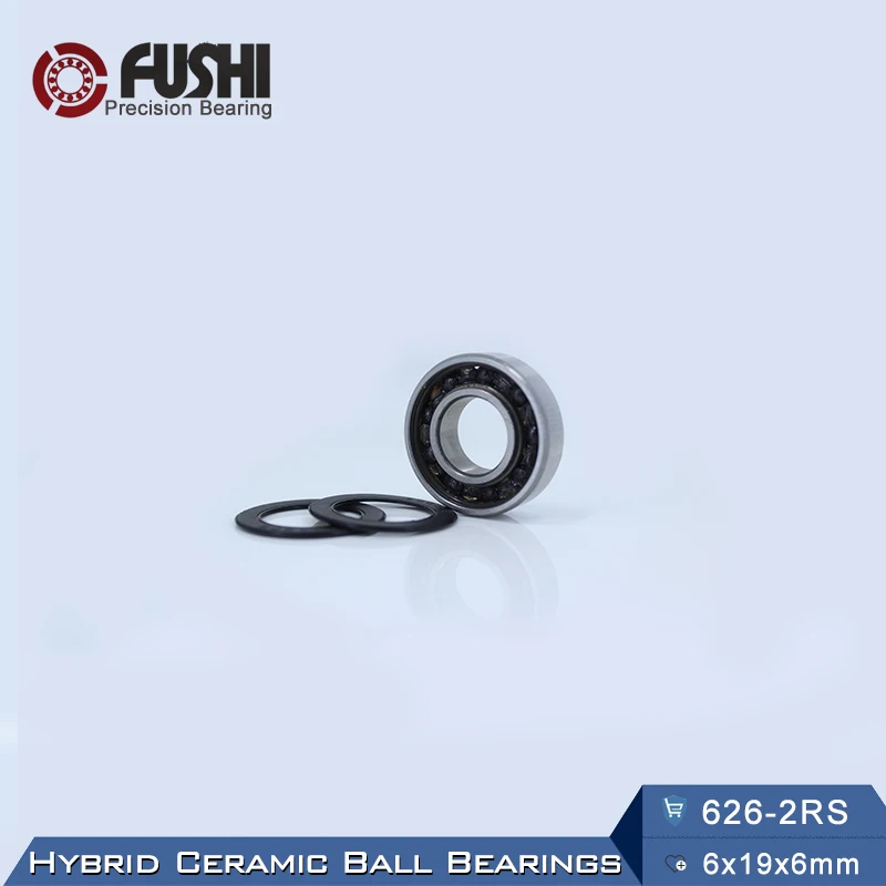 

626 Hybrid Ceramic Bearing 6*19*6 mm ABEC-1 ( 1 PC) Industry Motor Spindle 626HC Hybrids Si3N4 Ball Bearings 3NC 626RS