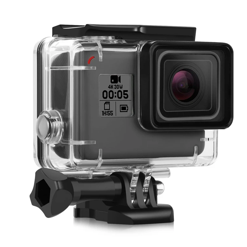 Waterproof Housing for GoPro Hero (2018)/6/5, Underwater Protective Case Shell 45M with Quick Release Bracket & Thumbscrew for#8
