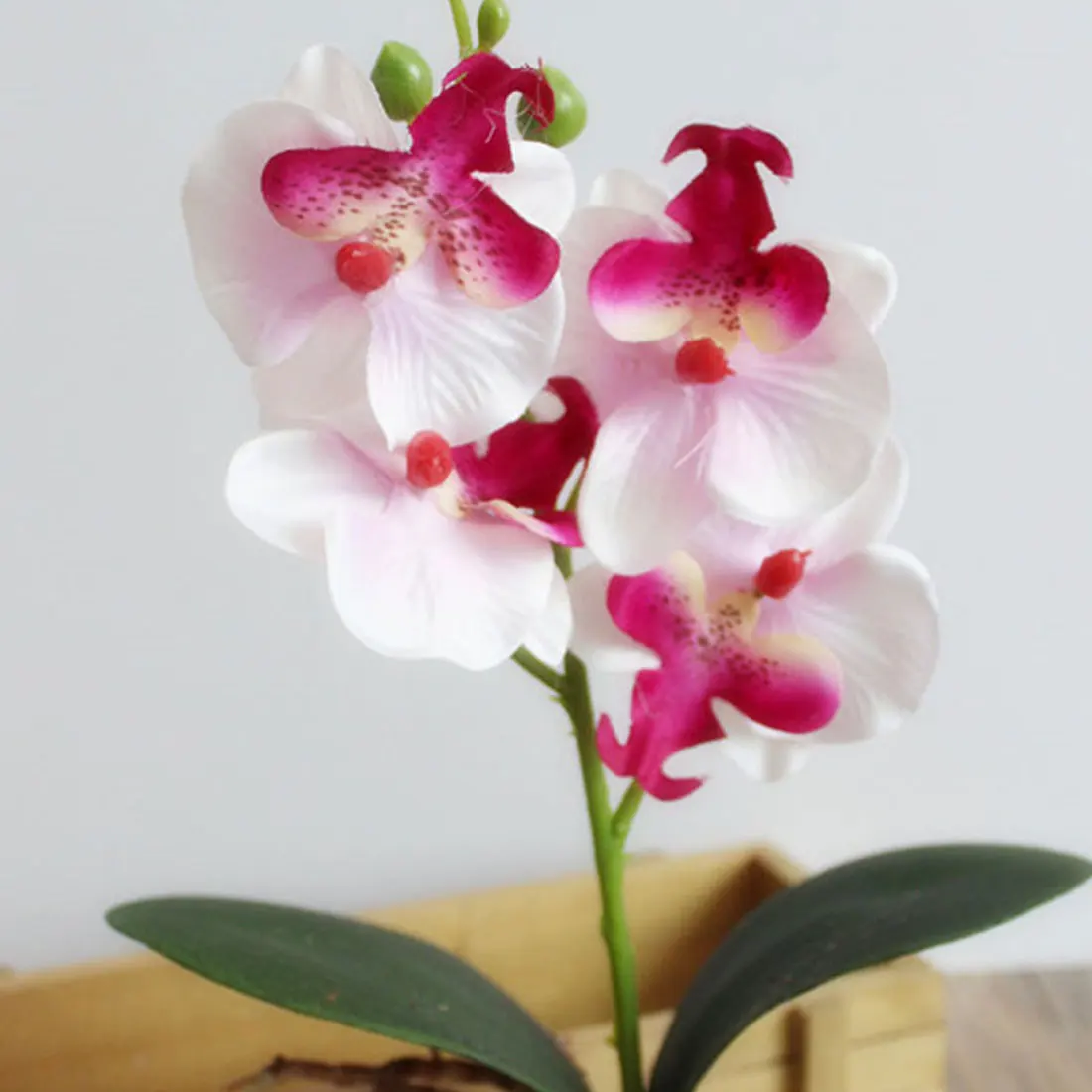 Искусственная Орхидея Искусственные цветы «сделай сам» искусственная Орхидея, Бабочка Шелковый букет цветов Свадебные украшения дома аксессуары