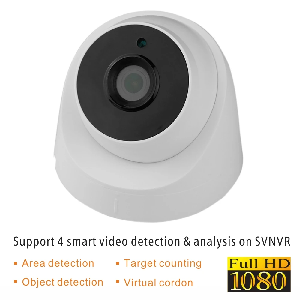 Пластиковая внутренняя ip камера SVPD0320 H.265 Onvif HD 1080P предназначена для SVNVR с функцией