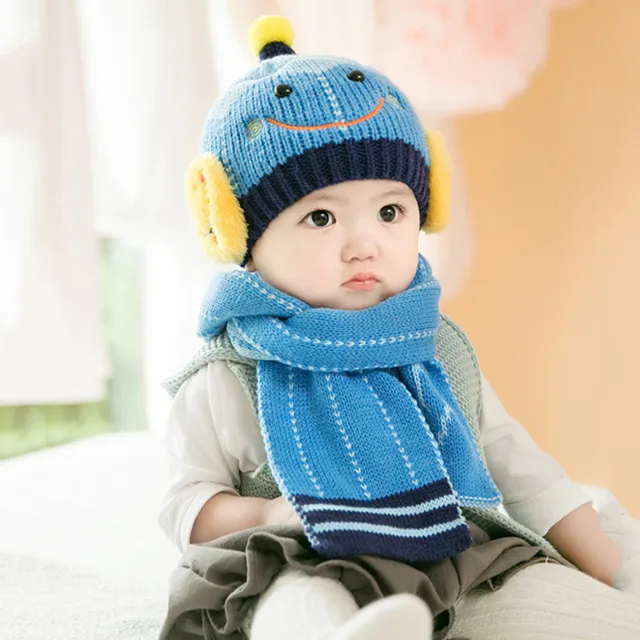 Autumn Winter Warm Baby Clothes Hat Caps Baby Cute Winter Kids Baby