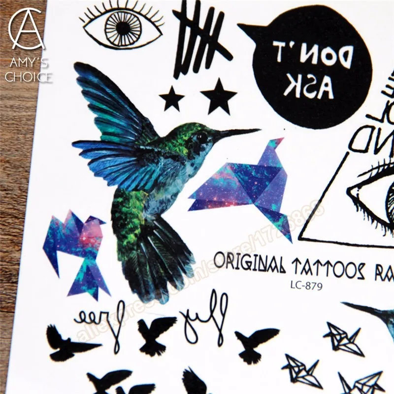 Большой черный tatuagem Тати Средства ухода за кожей Книги по искусству Временные татуировки Наклейки индейского племени Цветочные Перья