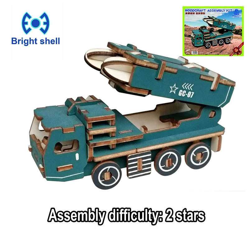 

DIY arts and 3D army Handmade Wooden Craft toys Party Arts Puzzles Model Decoration for children kid Toy Birthday Best Gift