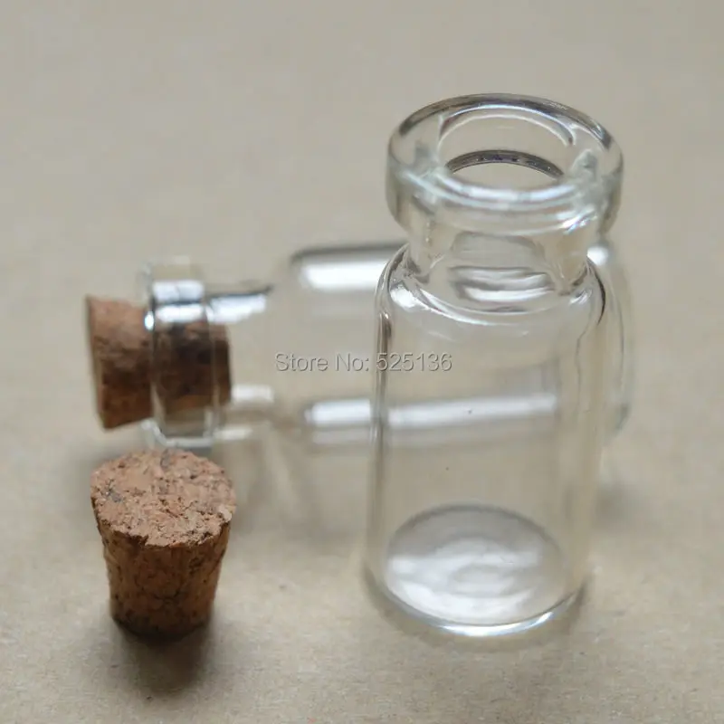 

10pcs/lot cute Mini Clear Cork Stopper Glass Bottles Vials Jars Containers Small Wishing Bottle