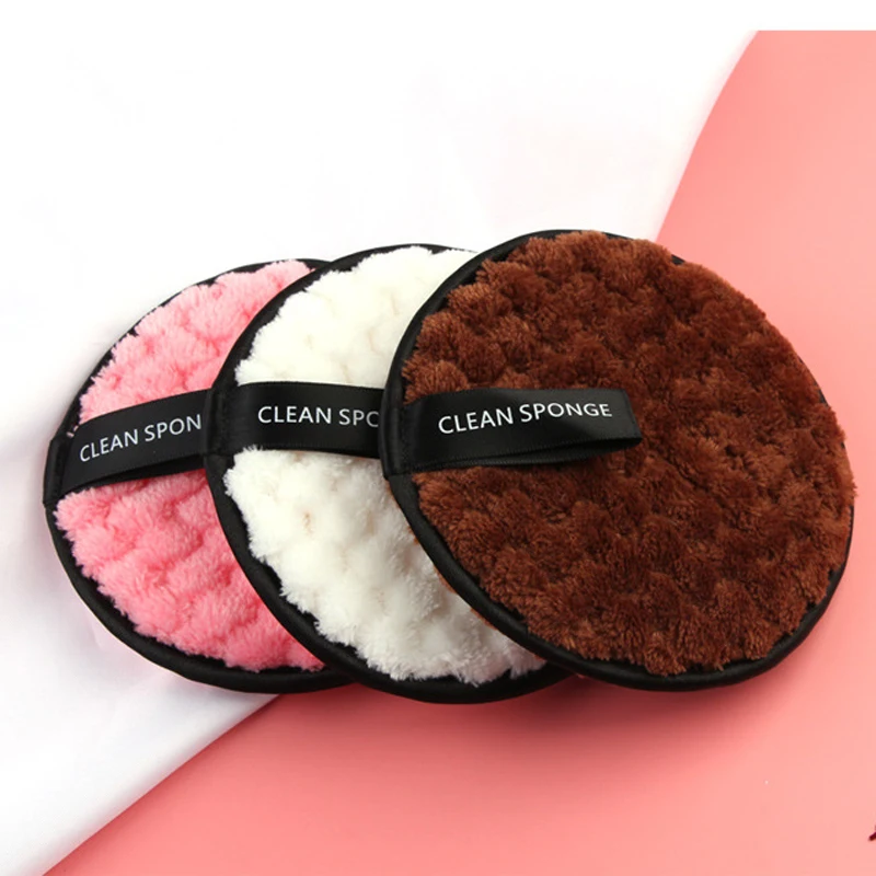 

Face Makeup Remover Puff Microfiber Cloth Pads Face Cleansing Towel Reusable Cotton Double Layer Nail Art Cleaning Wipe Make Up