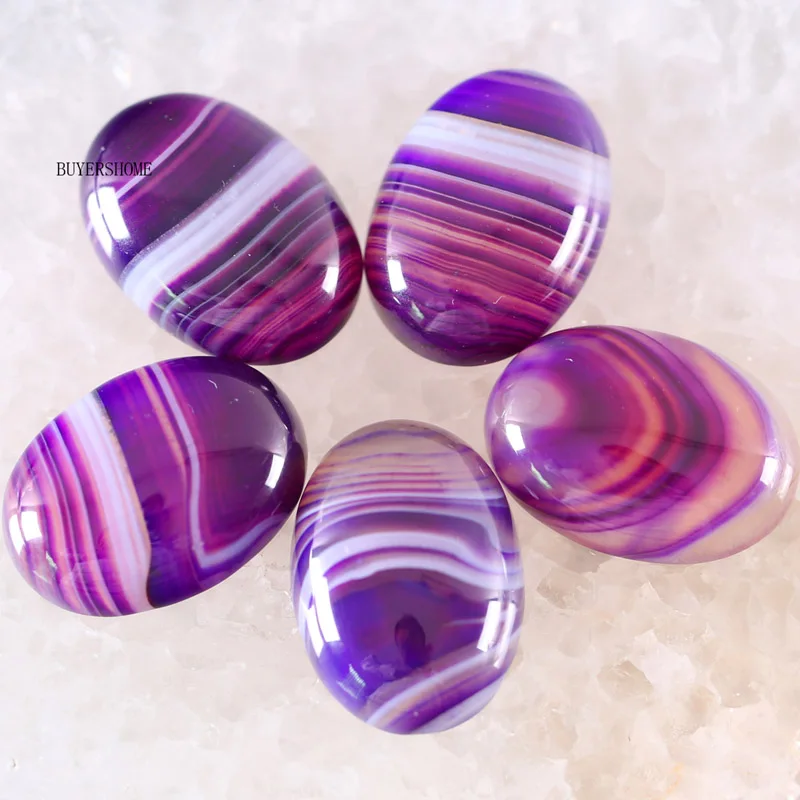 Purple Veins Agate 18x25 мм овальный кабошон 5 шт. натуральный камень бисер для изготовления ожерелья браслет серьги Сердолик Лабрадорит Lapis Howlite - Цвет: Purple Veins Agate