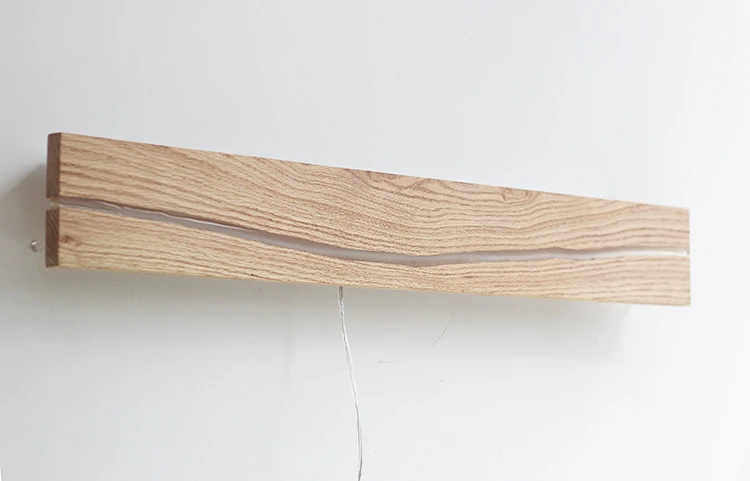 Креативный Лофт ретро деревянный светодиодный настенный светильник винтажный орех дубовый деревянный для хранения спальни Кофейня настенные бра