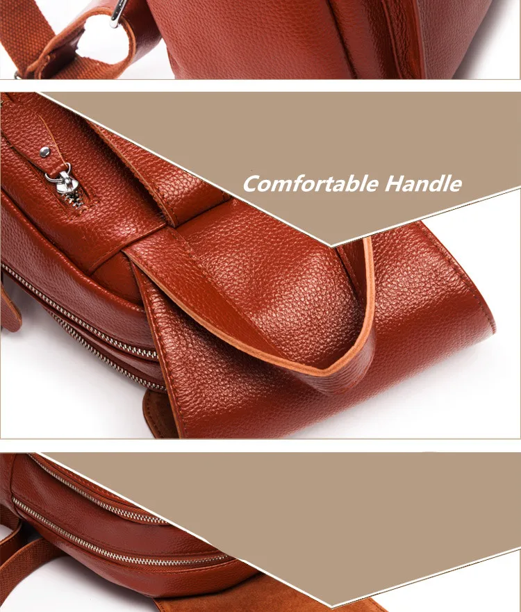 genuine leather women backpack  (16)