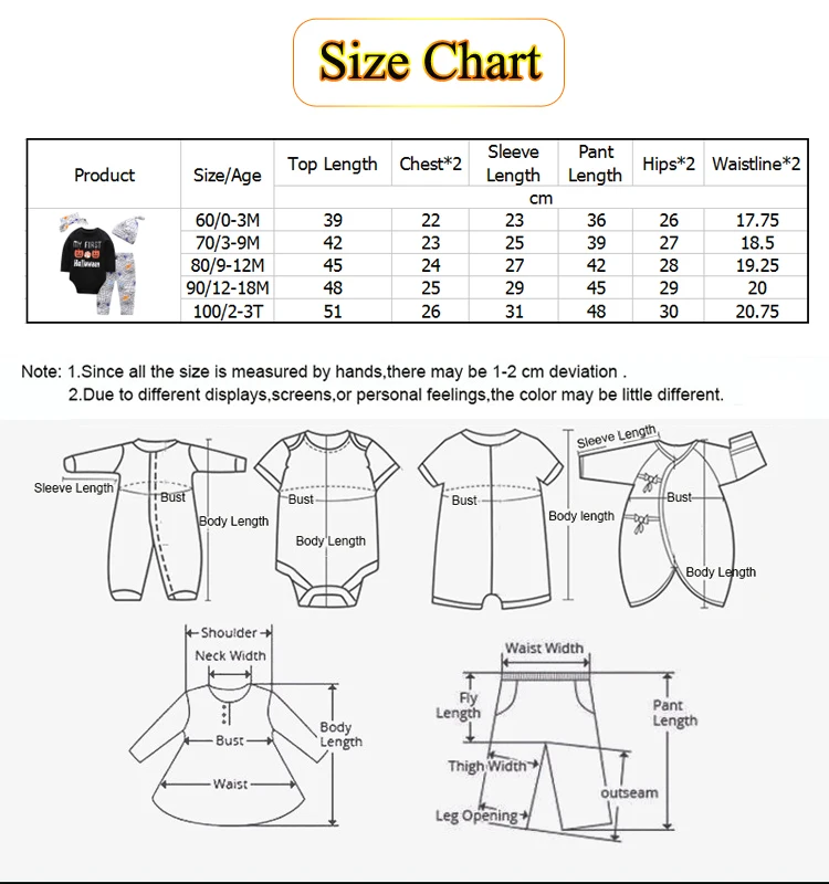4pcs set long sleeve romper hats pants headband