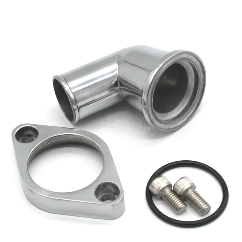 Swivel Water Neck TAKPART SBC BBC Polished Aluminum 15 degree Swivel Water Neck Fits SB BB Chevy 327 350 454 396
