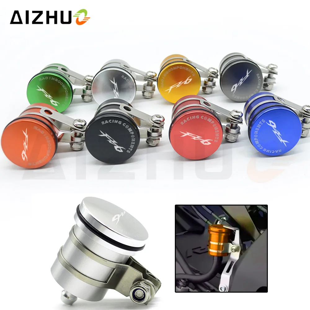 FOR YAMAHA FZ6 FAZER 2004 2005 2006 2007-2009 2010 FZ6 LOGO Motorcycle Oil Cup Brake Fluid Reservoir Clutch Tank Oil Fluid Cup
