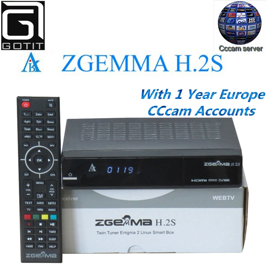 Zgemma Star H.2S спутниковый ресивер Linux OS DVB-S2 Двухместный тюнер декодер с 1 год Европа Испания Великобритания италия французский CCcam аккаунт