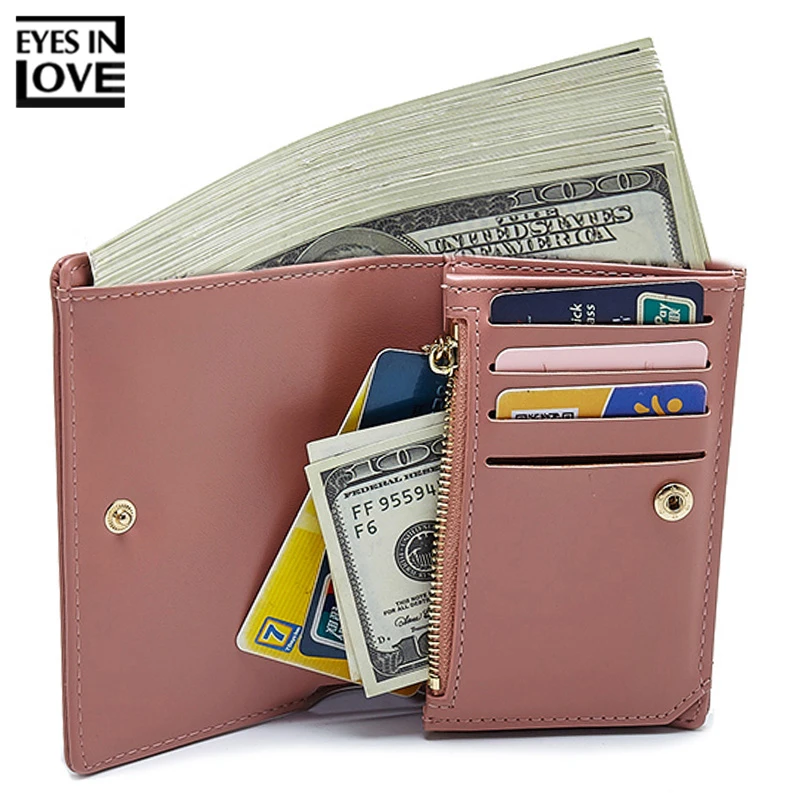 Brand Designer Women Wallet Card Holder Zipper Coin Pocket Female