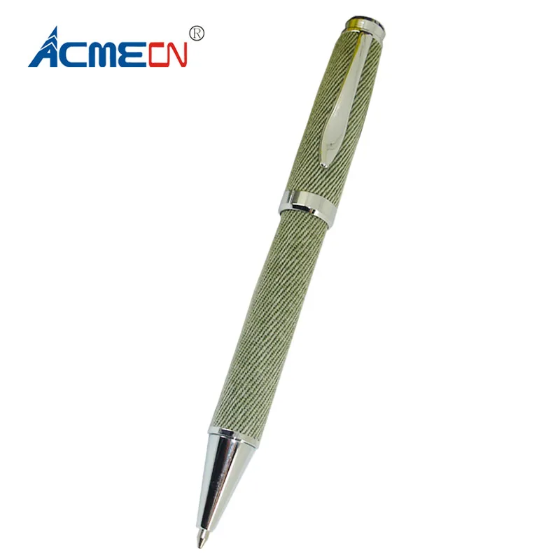 ACMECN Army Green Fabric Pen 36g Metal Brass Heavy Ball Pen 1.0mm