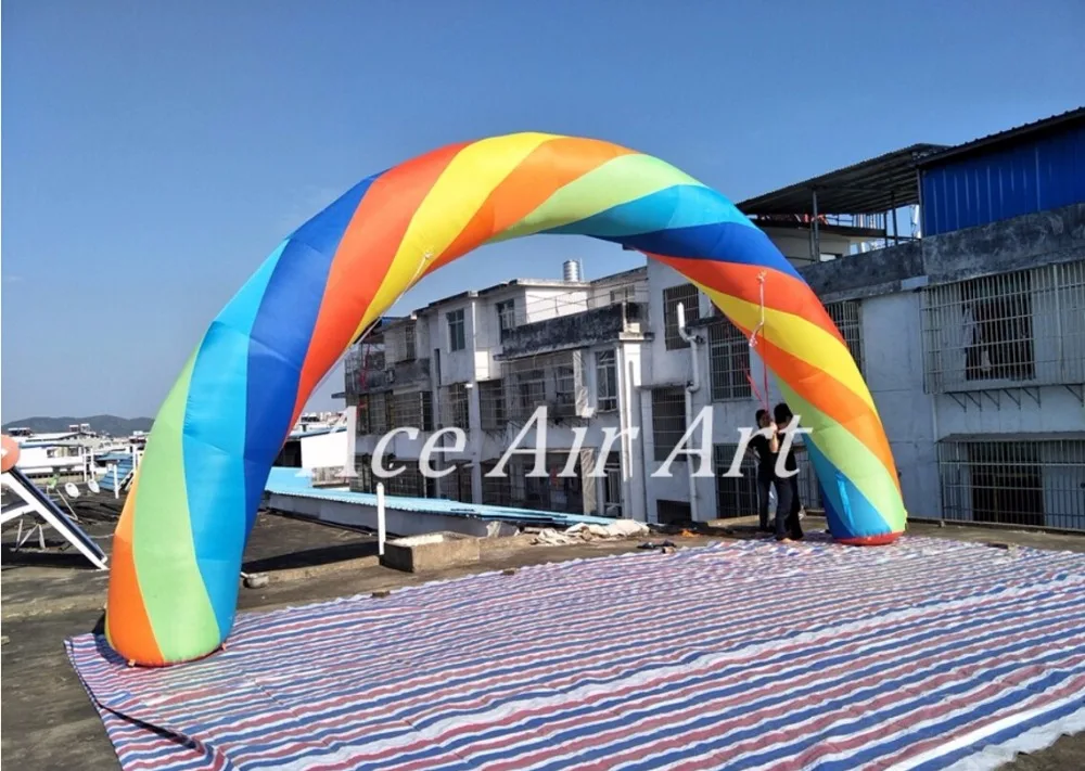 Free Air Blower rainbow Inflatable decoration bow arch