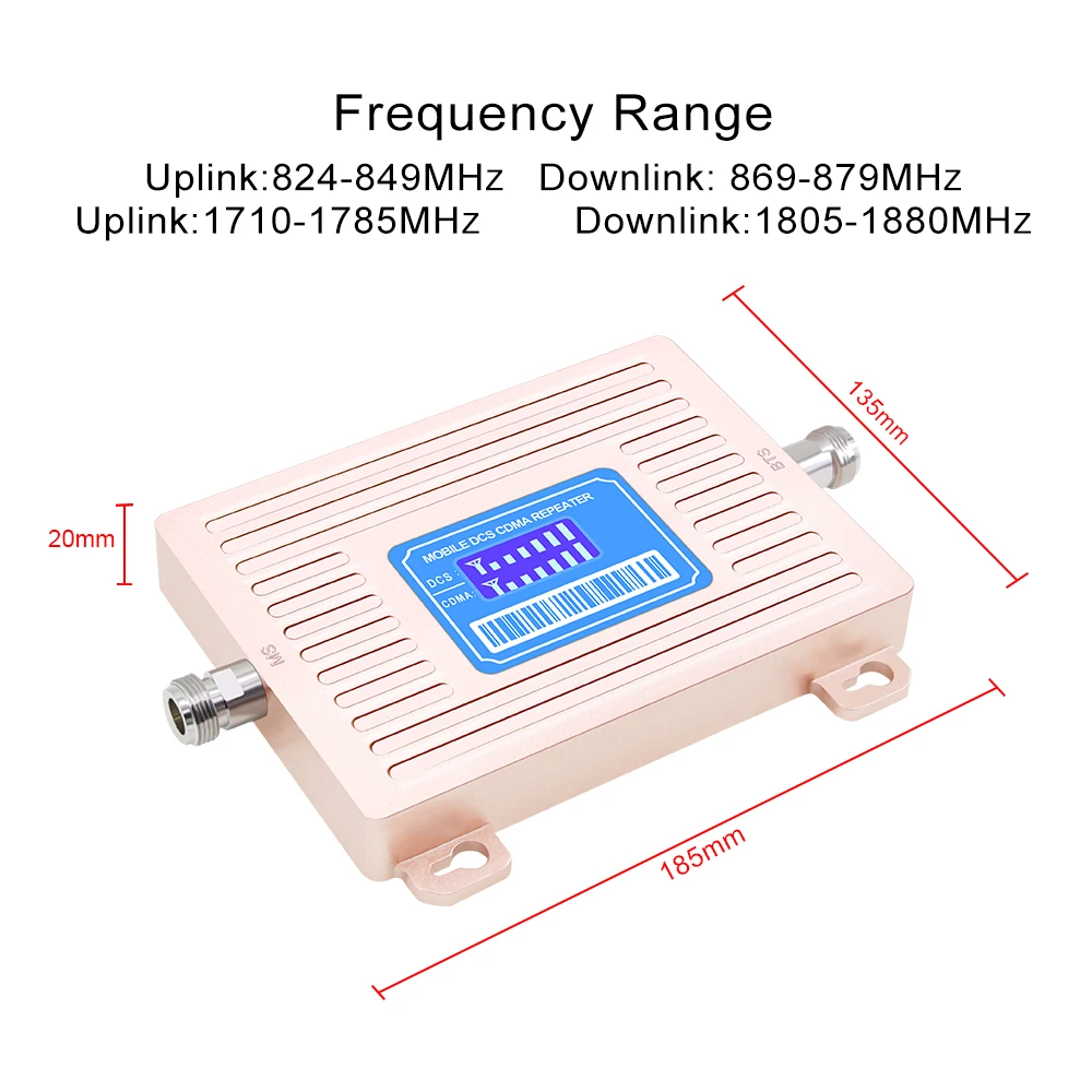 ЖК дисплей Дисплей CDMA 850 DCS 1800 мГц Dual Band Repeater GSM 2G 3G 4G LTE телефон усилитель Сотовая