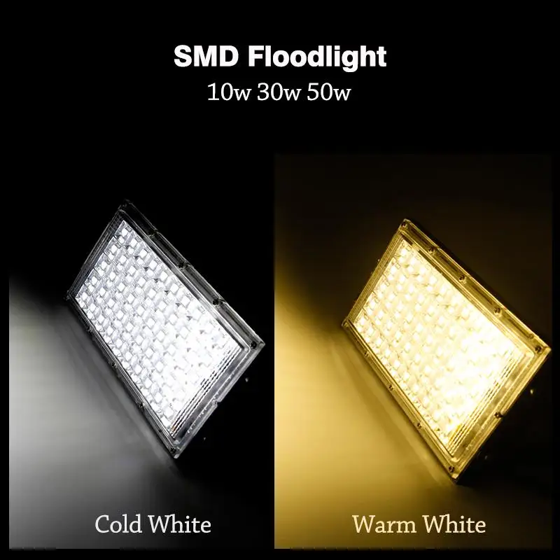 Супер яркий светодиодный прожектор SMD 10 Вт 30 50 Светодиодный уличный 220 В IP65