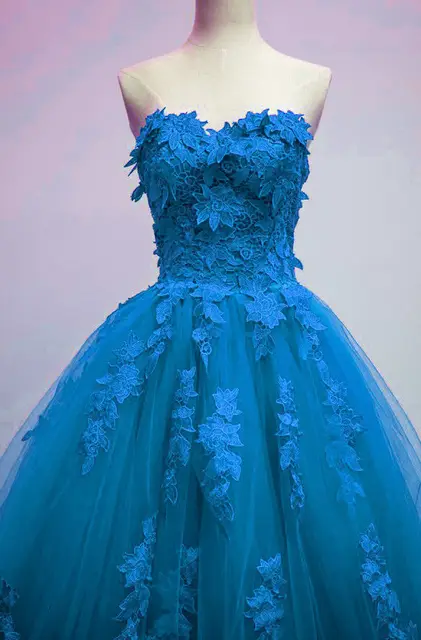 red and blue gown
