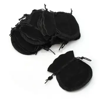 

Mini Black Velvet Jewelry Packing Bag Drawstring Jewellery Wedding Gift Pouches Packaging Storage Bags 6.5x7.5cm 100pcs