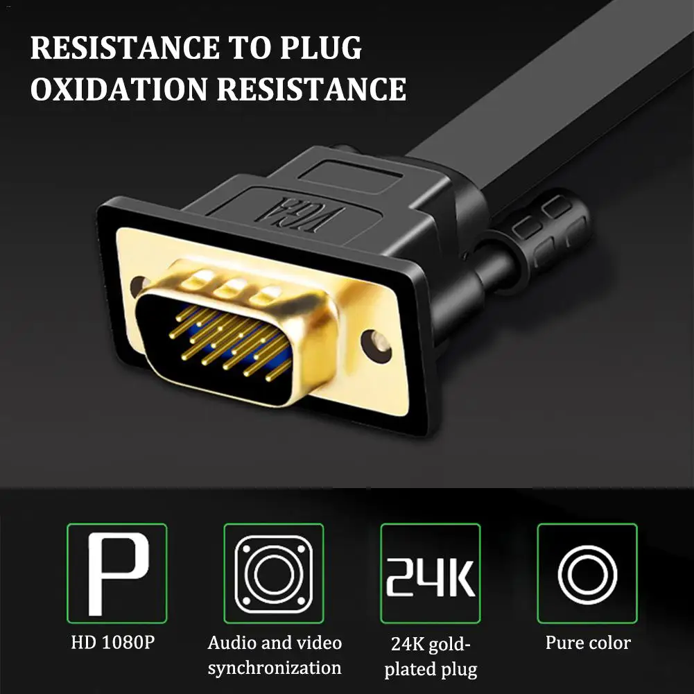 HDMI к VGA HD кабель с аудио-адаптером HDMI Компьютер ТВ коробка конвертер видео синхронизация HD 1080 кабель передачи