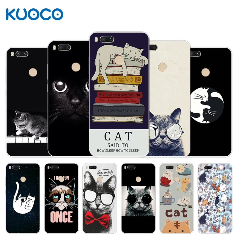 

Matte Case for Xiaomi Mi A1 Clear Silicone Protector Cover TPU Dif Cat Design Coque for Xiaomi Mi A1 Mia1 Mi5x Mobile Phone Bag